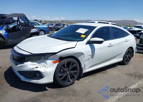 2020 Honda Civic Sport из США, поврежденный, VIN 19XFC2E89LE001025